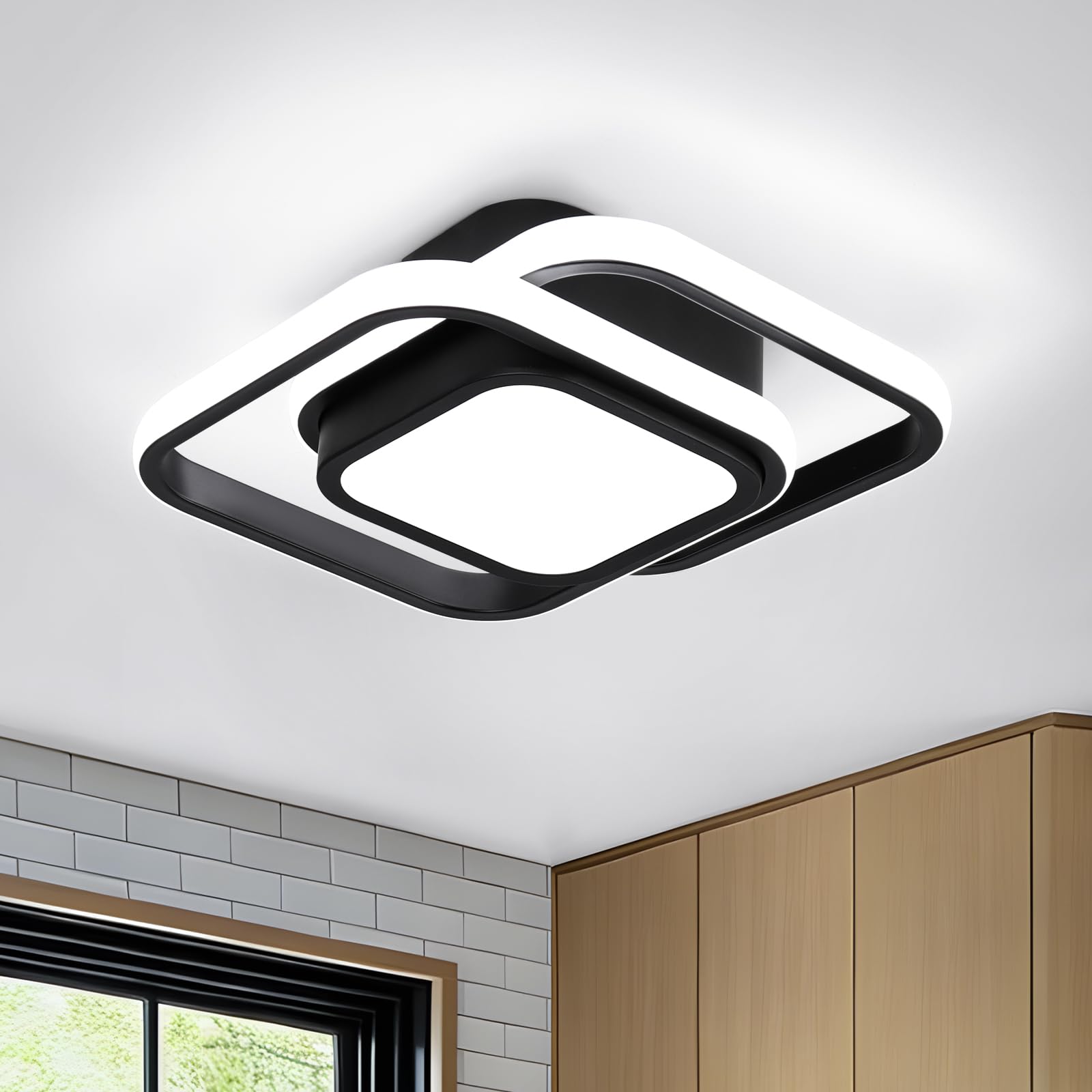 LED Ceiling Lamp #108481 2個セット CANEOE Small Ceiling Light 36W Square Modern LED Ceiling Lamp Cool